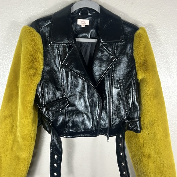 Camila Coelho Florencia Moto Jacket faux fur - Picture 8 of 10
